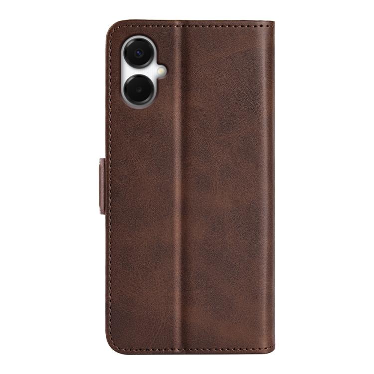 For Samsung Galaxy A06 5G Dual-side Magnetic Buckle Horizontal Flip Leather Phone Case