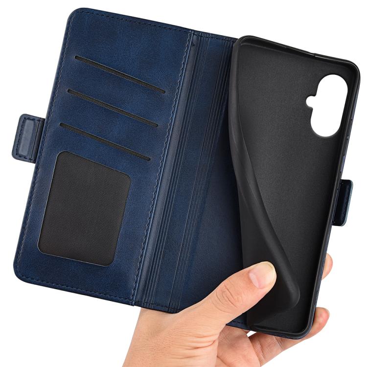 For Samsung Galaxy A06 5G Dual-side Magnetic Buckle Horizontal Flip Leather Phone Case
