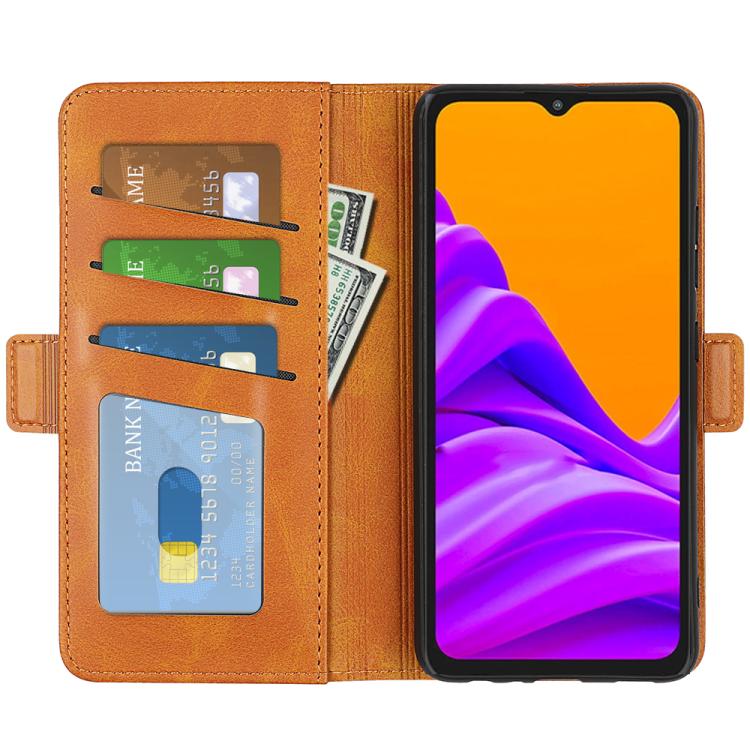 For Samsung Galaxy Xcover 7 Pro Dual-side Magnetic Buckle Horizontal Flip Leather Phone Case