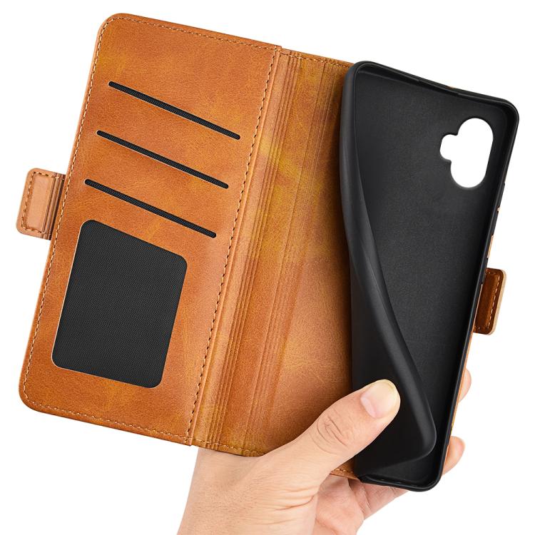 For Samsung Galaxy Xcover 7 Pro Dual-side Magnetic Buckle Horizontal Flip Leather Phone Case