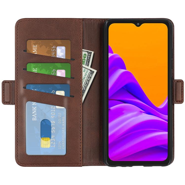 For Samsung Galaxy Xcover 7 Pro Dual-side Magnetic Buckle Horizontal Flip Leather Phone Case