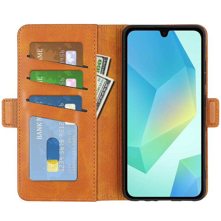 For Samsung Galaxy A17 5G Dual-side Magnetic Buckle Horizontal Flip Leather Phone Case