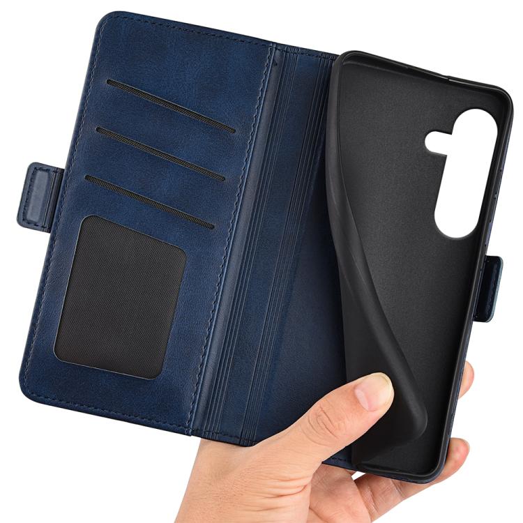 For Samsung Galaxy S25 FE 5G Dual-side Magnetic Buckle Horizontal Flip Leather Phone Case