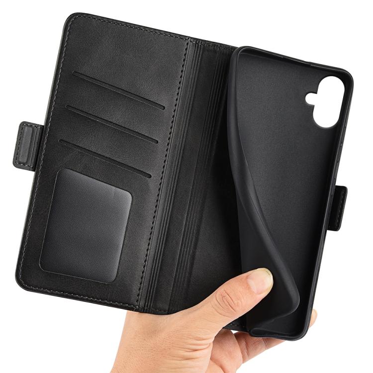 For Samsung Galaxy A07 4G Dual-side Magnetic Buckle Horizontal Flip Leather Phone Case
