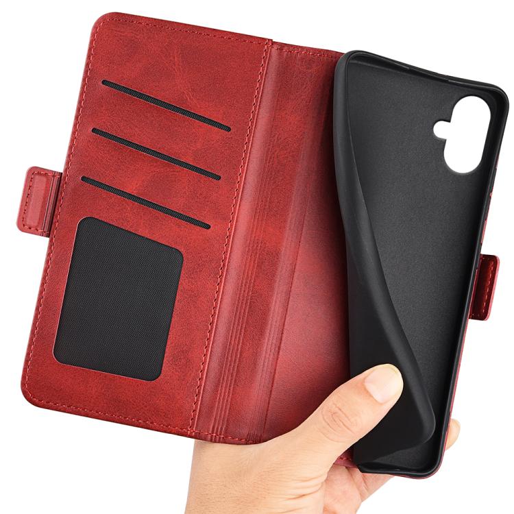 For Samsung Galaxy A07 4G Dual-side Magnetic Buckle Horizontal Flip Leather Phone Case