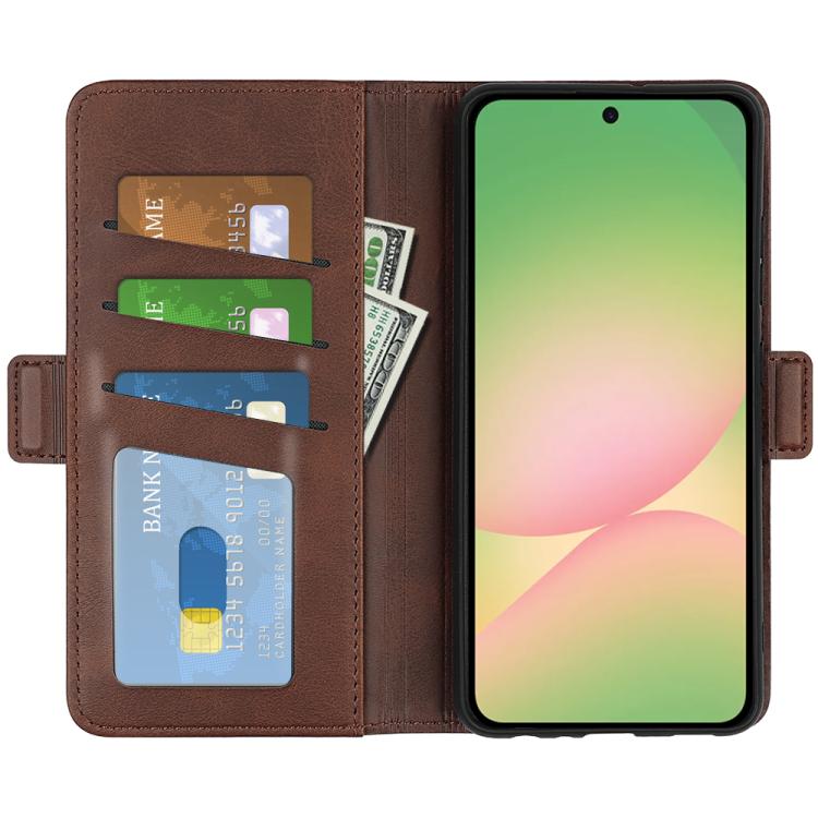 For Samsung Galaxy A57 5G Dual-side Magnetic Buckle Horizontal Flip Leather Phone Case