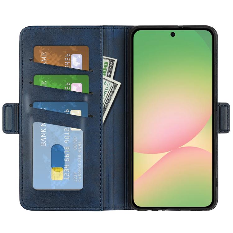 For Samsung Galaxy A57 5G Dual-side Magnetic Buckle Horizontal Flip Leather Phone Case