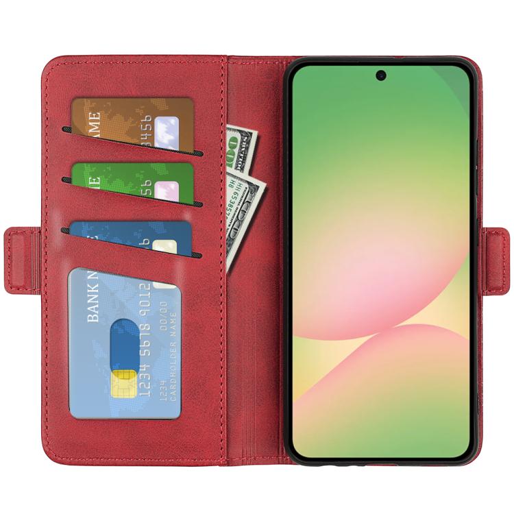 For Samsung Galaxy A57 5G Dual-side Magnetic Buckle Horizontal Flip Leather Phone Case