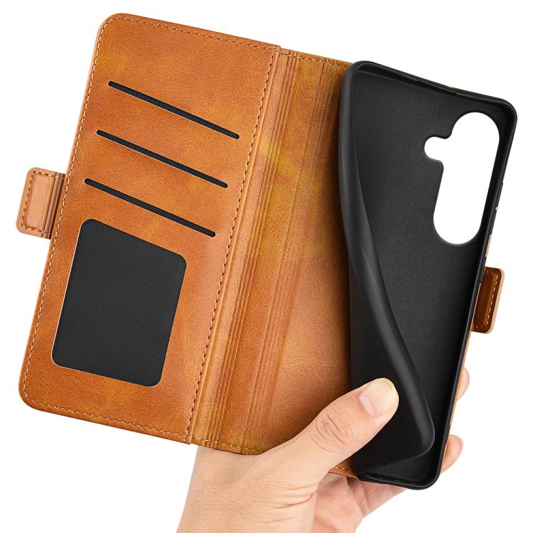 For Samsung Galaxy S26 5G Dual-side Magnetic Buckle Horizontal Flip Leather Phone Case