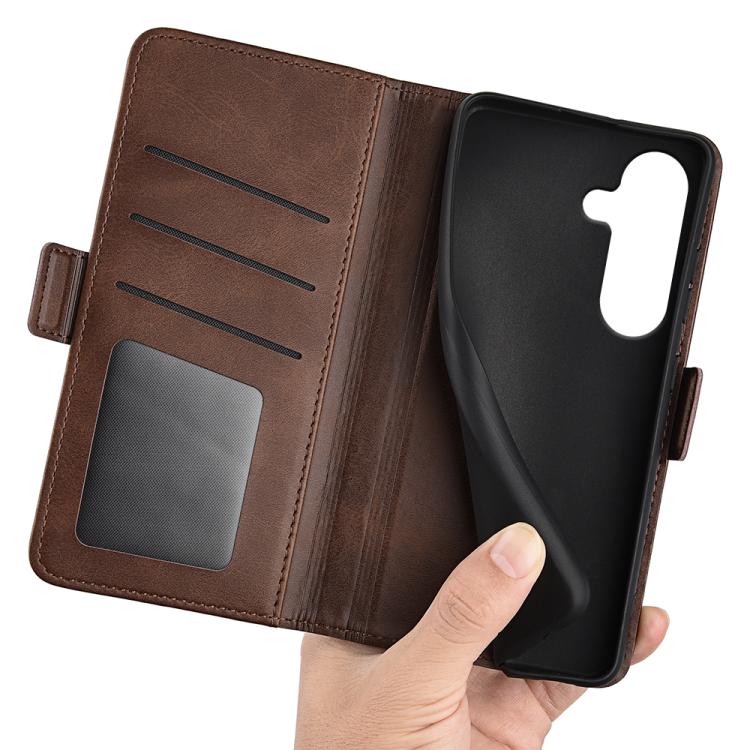 For Samsung Galaxy S26 5G Dual-side Magnetic Buckle Horizontal Flip Leather Phone Case