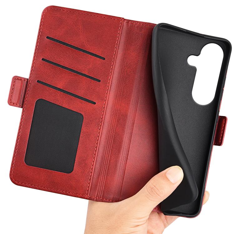 For Samsung Galaxy S26 5G Dual-side Magnetic Buckle Horizontal Flip Leather Phone Case