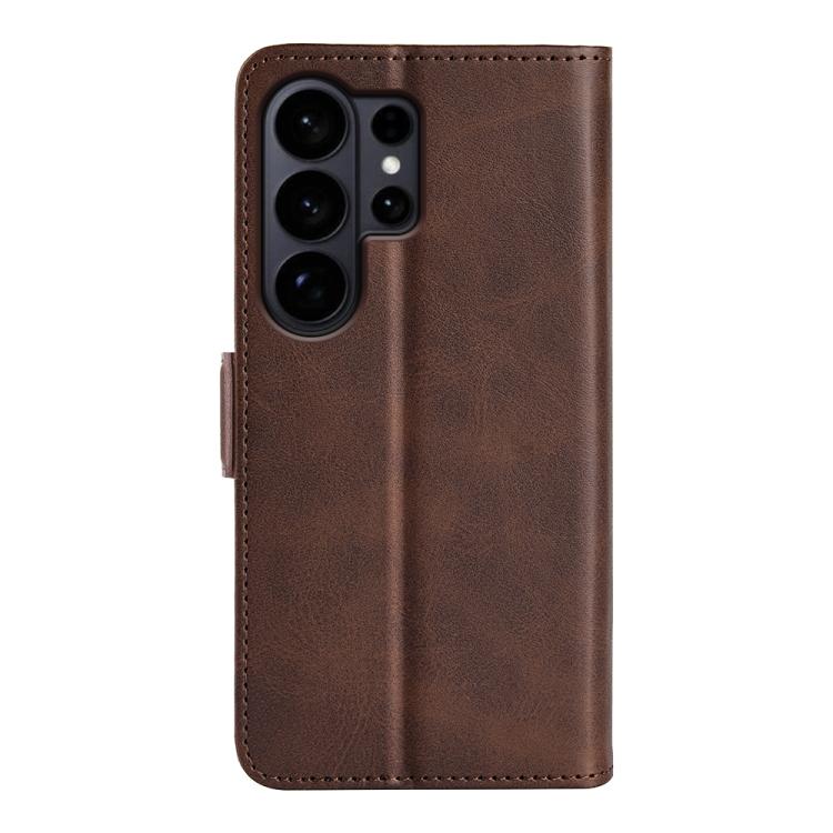 For Samsung Galaxy S26 Ultra 5G Dual-side Magnetic Buckle Horizontal Flip Leather Phone Case