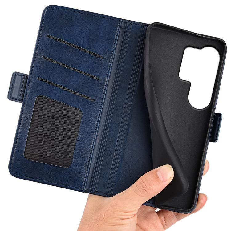 For Samsung Galaxy S26 Ultra 5G Dual-side Magnetic Buckle Horizontal Flip Leather Phone Case
