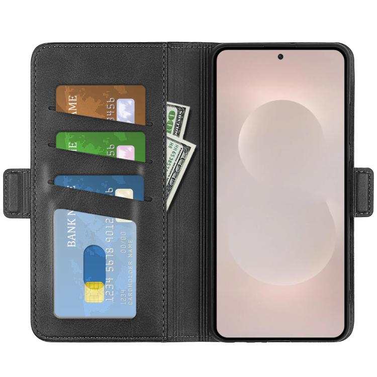 For Samsung Galaxy S26 Edge 5G Dual-side Magnetic Buckle Horizontal Flip Leather Phone Case