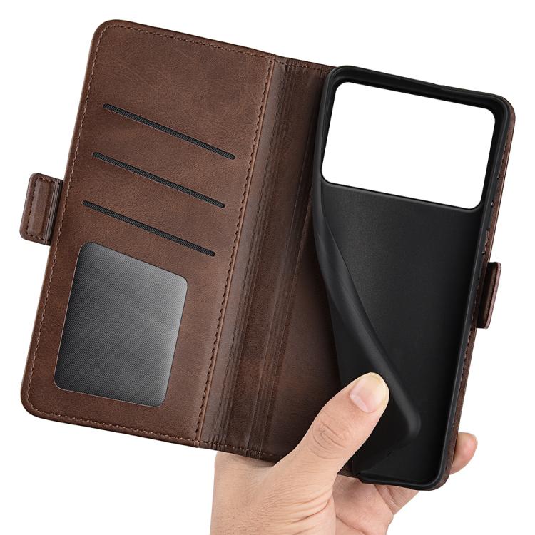 For Samsung Galaxy S26 Edge 5G Dual-side Magnetic Buckle Horizontal Flip Leather Phone Case
