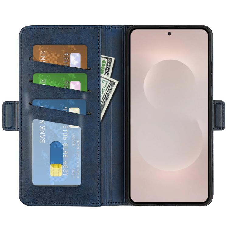 For Samsung Galaxy S26 Edge 5G Dual-side Magnetic Buckle Horizontal Flip Leather Phone Case