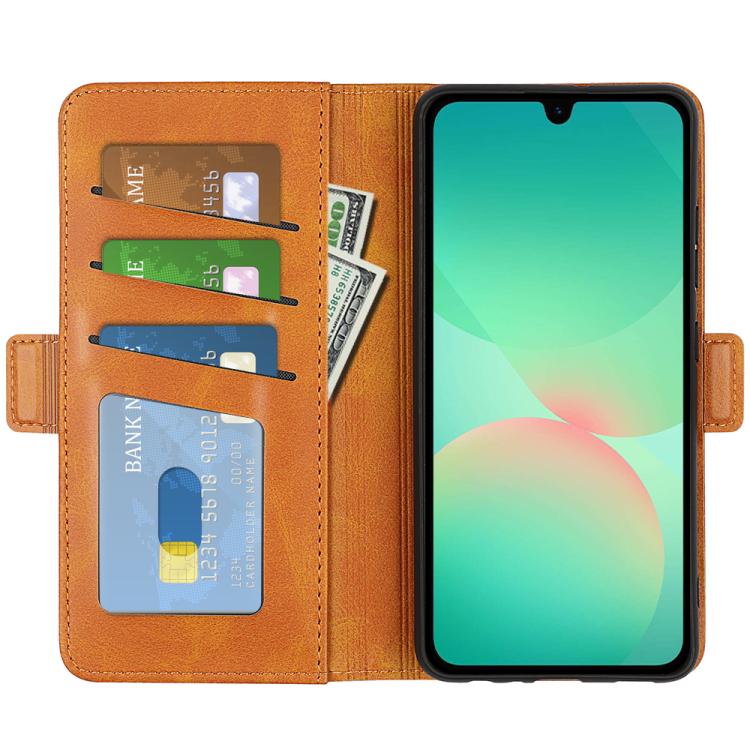 For Samsung Galaxy A27 5G Dual-side Magnetic Buckle Horizontal Flip Leather Phone Case