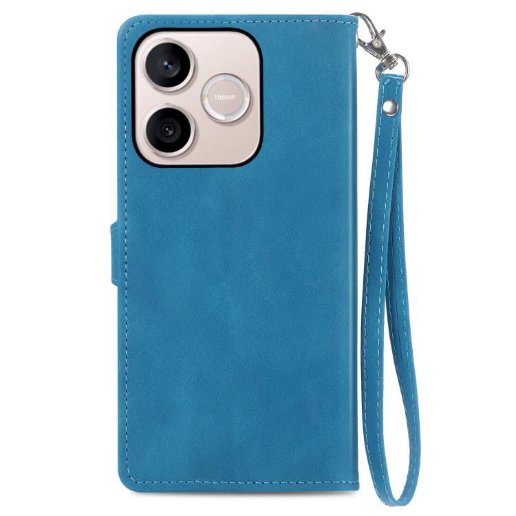 For Honor 600 Lite Global Embossed Flower Zipper Leather Phone Case