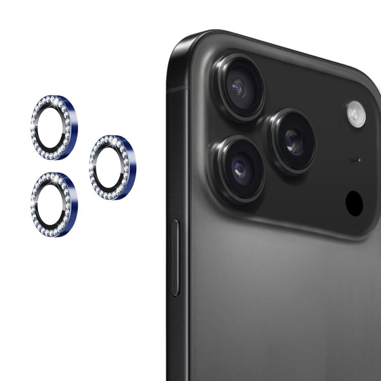 For iPhone 17 Pro / 17 Pro Max ENKAY AR Anti-reflection Individual Diamond Ring Camera Lens Glass Full Film
