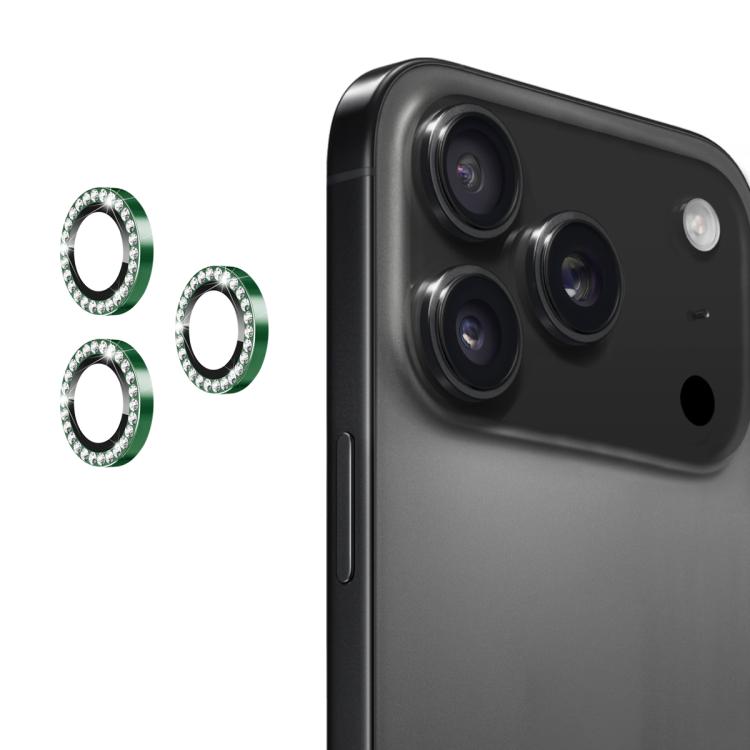 For iPhone 17 Pro / 17 Pro Max ENKAY AR Anti-reflection Individual Diamond Ring Camera Lens Glass Full Film