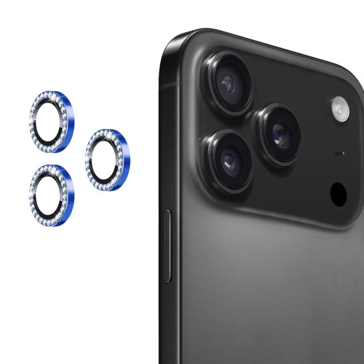 For iPhone 17 Pro / 17 Pro Max ENKAY AR Anti-reflection Individual Diamond Ring Camera Lens Glass Full Film