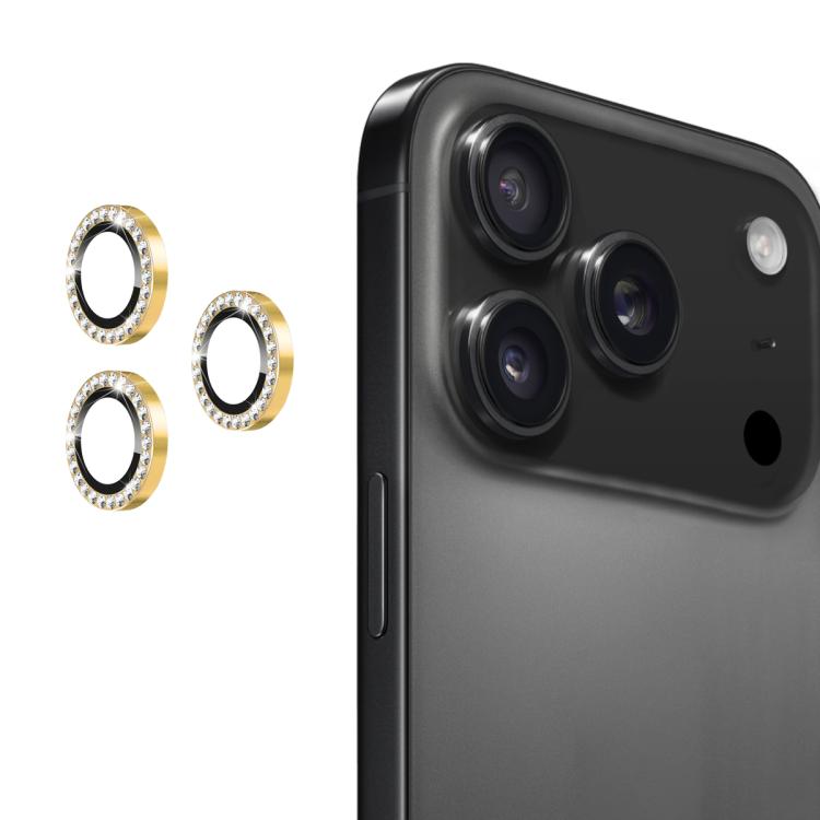 For iPhone 17 Pro / 17 Pro Max ENKAY AR Anti-reflection Individual Diamond Ring Camera Lens Glass Full Film