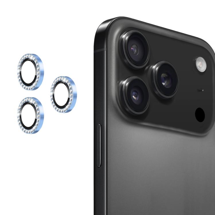 For iPhone 17 Pro / 17 Pro Max ENKAY AR Anti-reflection Individual Diamond Ring Camera Lens Glass Full Film