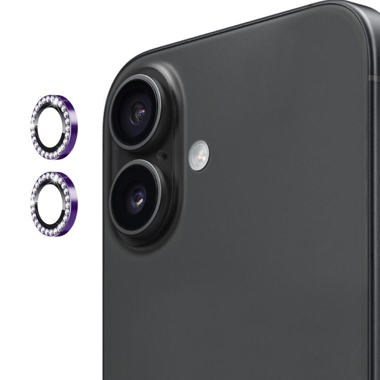 For iPhone 17 ENKAY AR Anti-reflection Individual Diamond Ring Camera Lens Glass Full Film