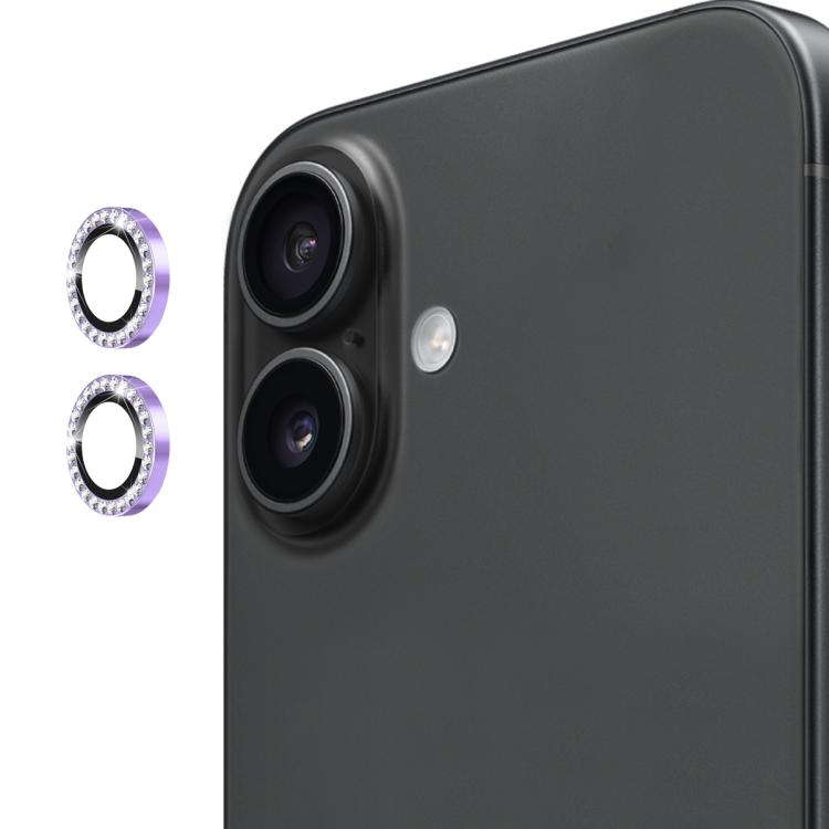 For iPhone 17 ENKAY AR Anti-reflection Individual Diamond Ring Camera Lens Glass Full Film