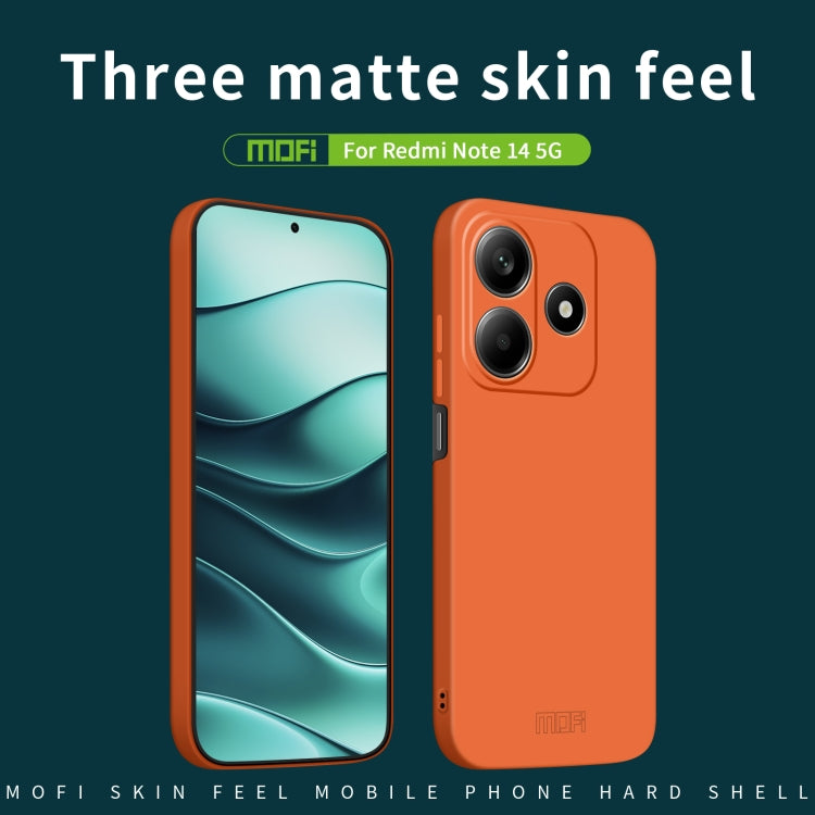 For Xiaomi Redmi Note 14 5G MOFI Qin Series Skin Feel All-inclusive PC Phone Case