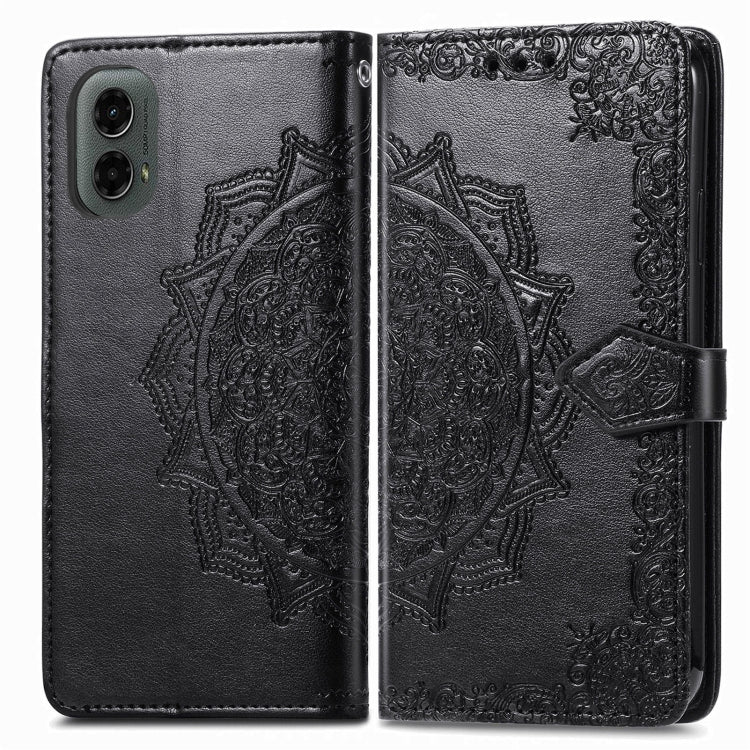 For Motorola Moto G 2024 Mandala Flower Embossed Leather Phone Case