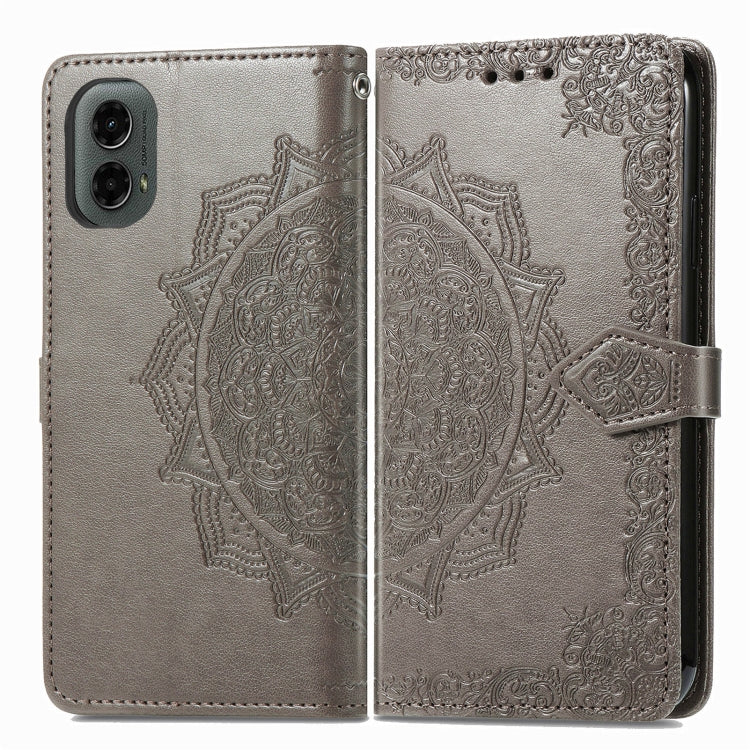 For Motorola Moto G 2024 Mandala Flower Embossed Leather Phone Case