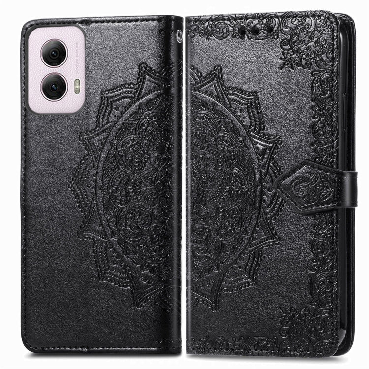 For Motorola Moto G Power 2024 Mandala Flower Embossed Leather Phone Case