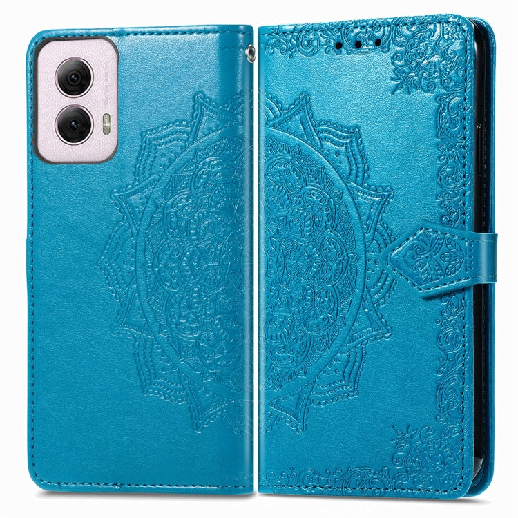 For Motorola Moto G Power 2024 Mandala Flower Embossed Leather Phone Case