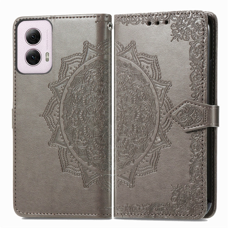 For Motorola Moto G Power 2024 Mandala Flower Embossed Leather Phone Case