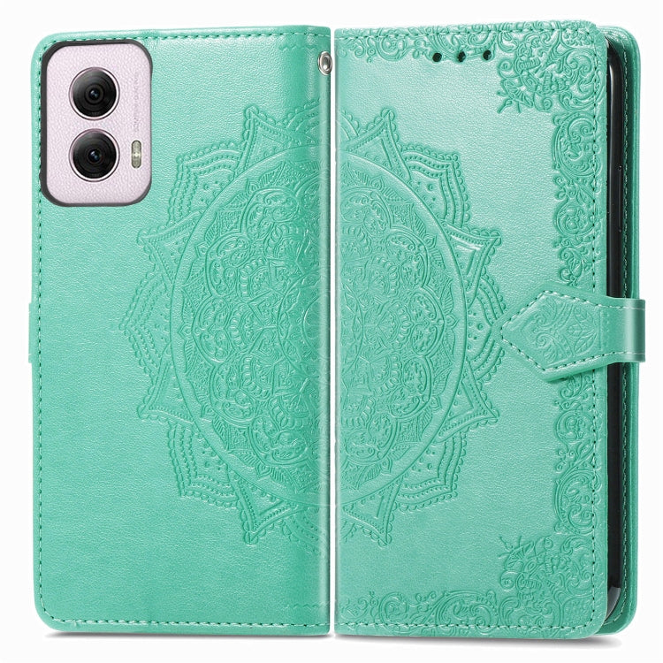 For Motorola Moto G Power 2024 Mandala Flower Embossed Leather Phone Case