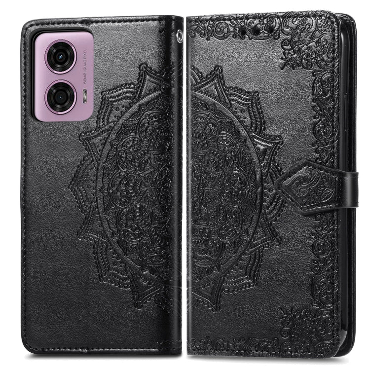 For Motorola Moto G24   Mandala Flower Embossed Leather Phone Case