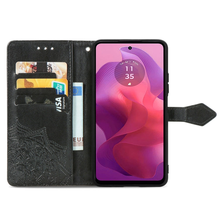For Motorola Moto G24   Mandala Flower Embossed Leather Phone Case