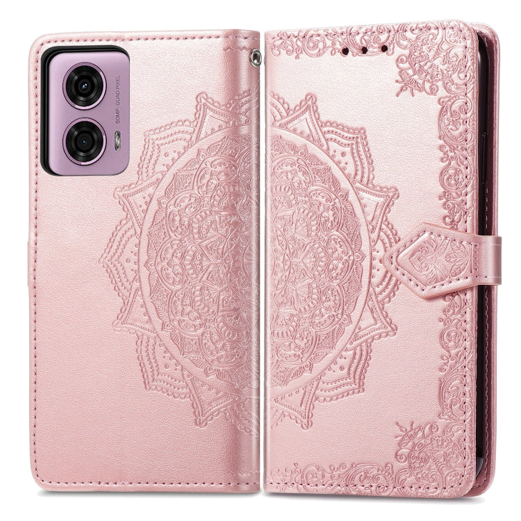 For Motorola Moto G24   Mandala Flower Embossed Leather Phone Case