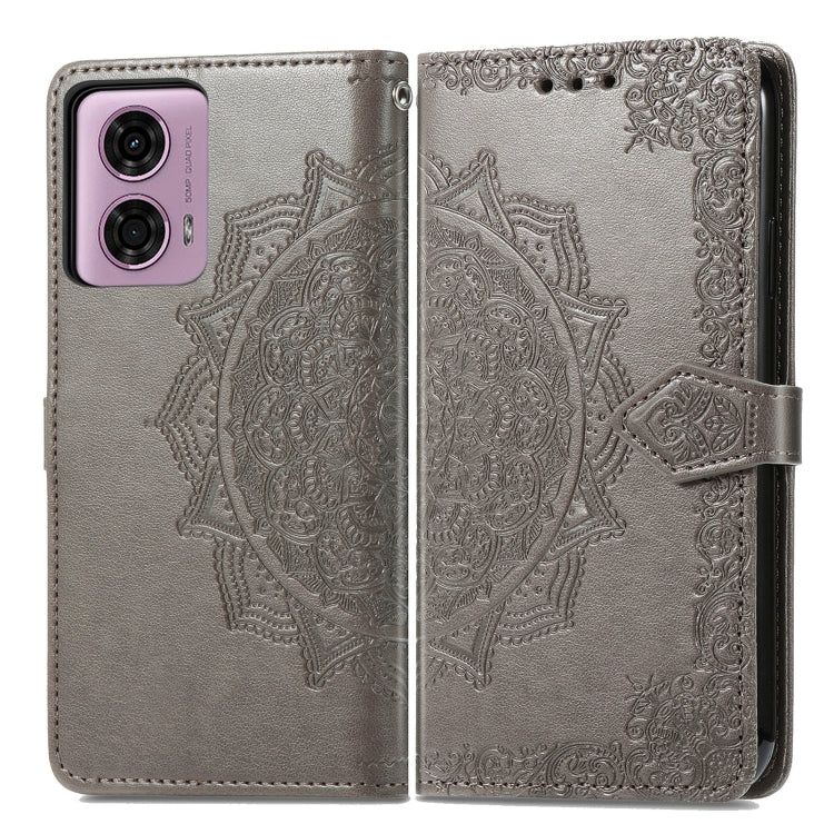 For Motorola Moto G24   Mandala Flower Embossed Leather Phone Case