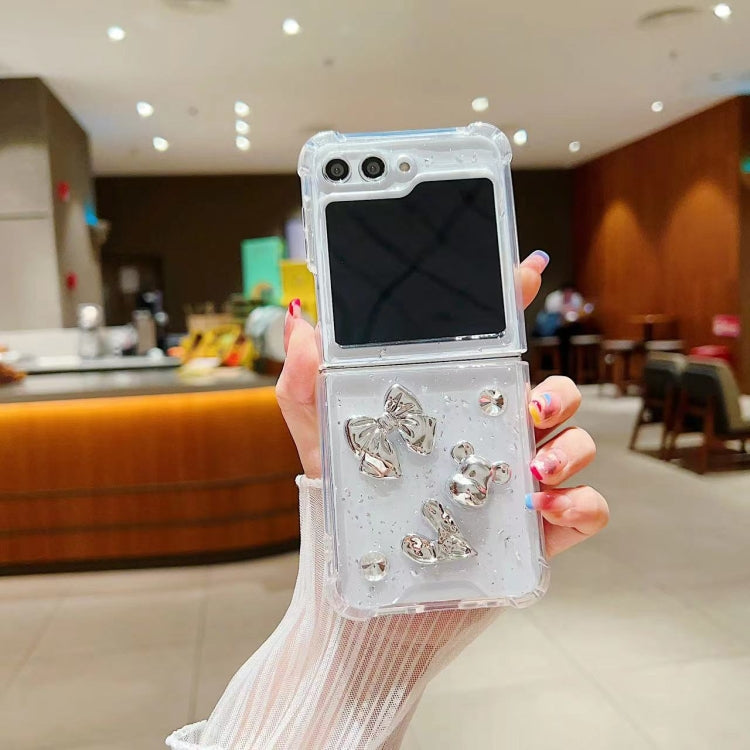 For Samsung Galaxy Z Flip6 / Flip7 FE Electroplated Mirror Love Heart Phone Case