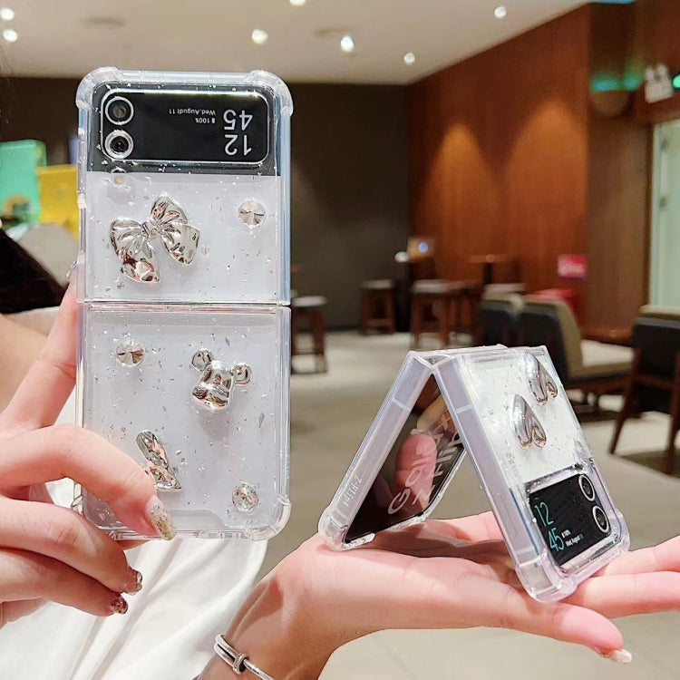 For Samsung Galaxy Z Flip6 / Flip7 FE Electroplated Mirror Love Heart Phone Case
