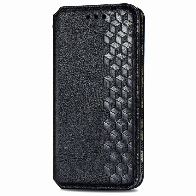 For Honor X8b 4G Cubic Grid Pressed Magnetic Leather Phone Case