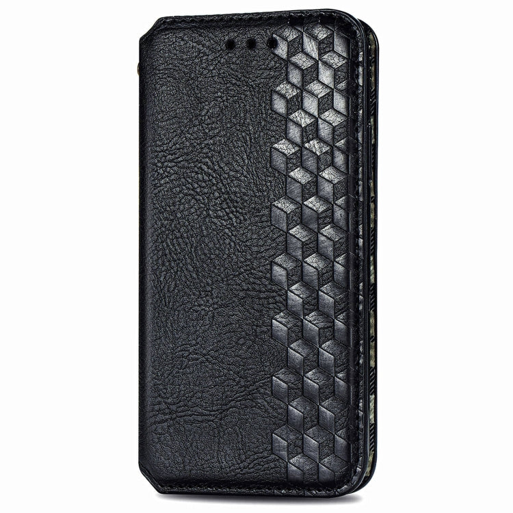 For Honor X9a Cubic Grid Pressed Magnetic Leather Phone Case