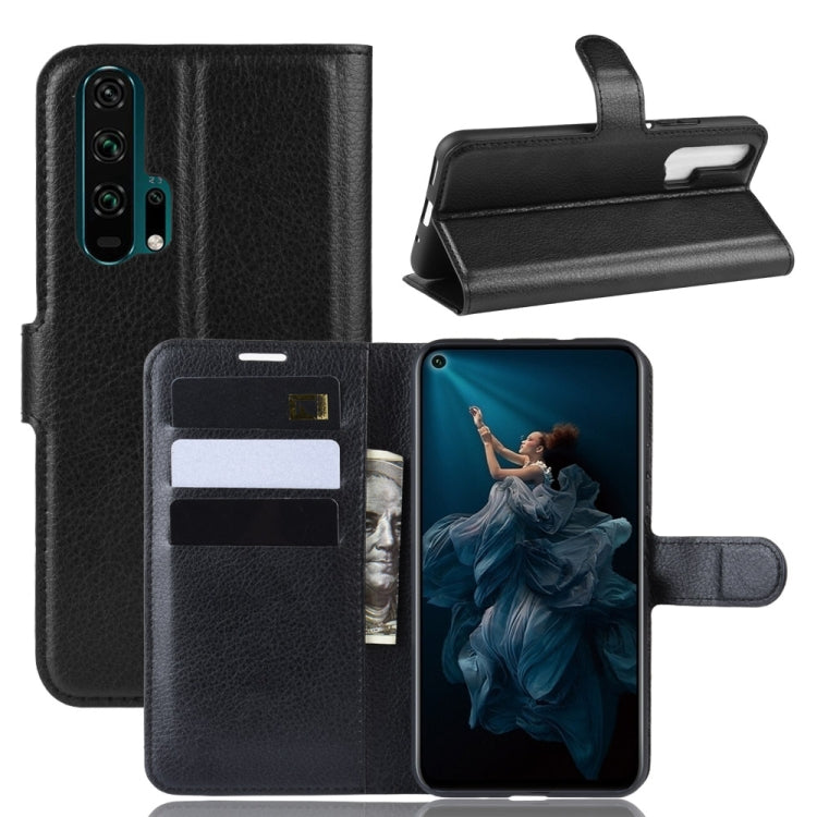 Litchi Texture Horizontal Flip Leather Case for Huawei Honor 20 Pro, with Wallet & Holder & Card Slots
