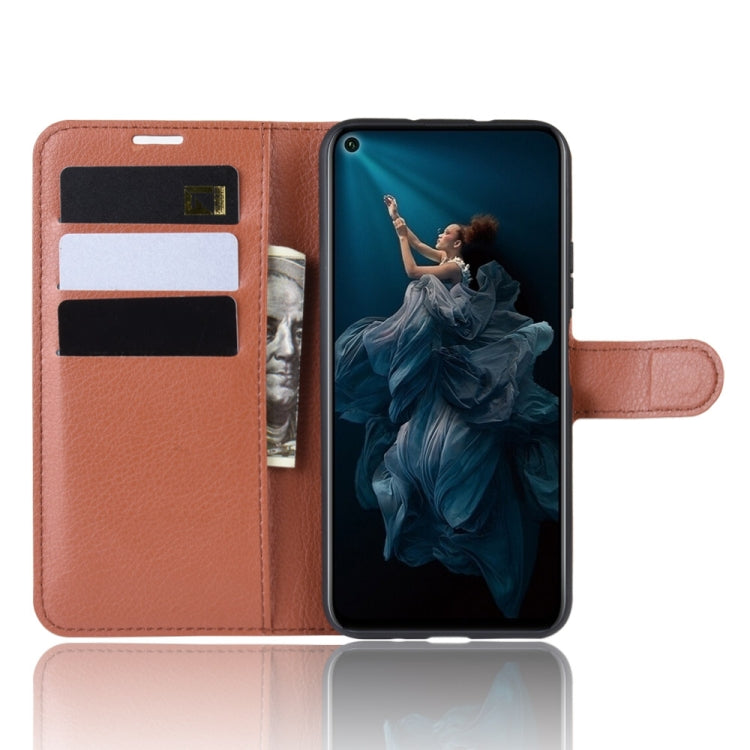 Litchi Texture Horizontal Flip Leather Case for Huawei Honor 20 Pro, with Wallet & Holder & Card Slots