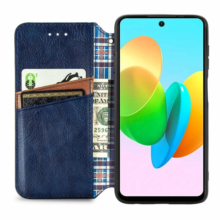 For Xiaomi Redmi Note 12 Pro 5G Cubic Grid Pressed Magnetic Leather Phone Case
