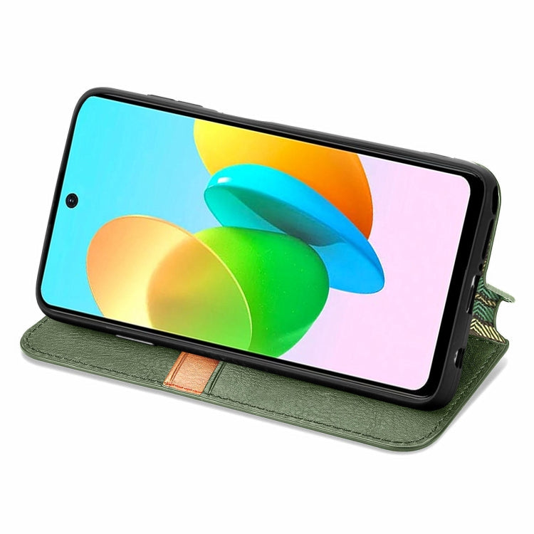 For Xiaomi Redmi Note 12 Pro 5G Cubic Grid Pressed Magnetic Leather Phone Case