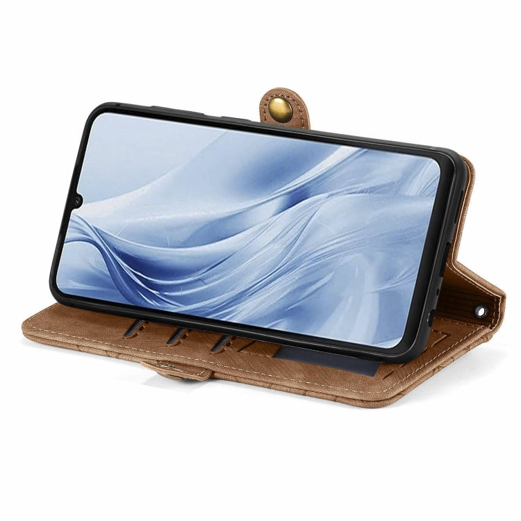For Xiaomi Redmi 13C 5G Geometric Zipper Wallet Side Buckle Leather Phone Case