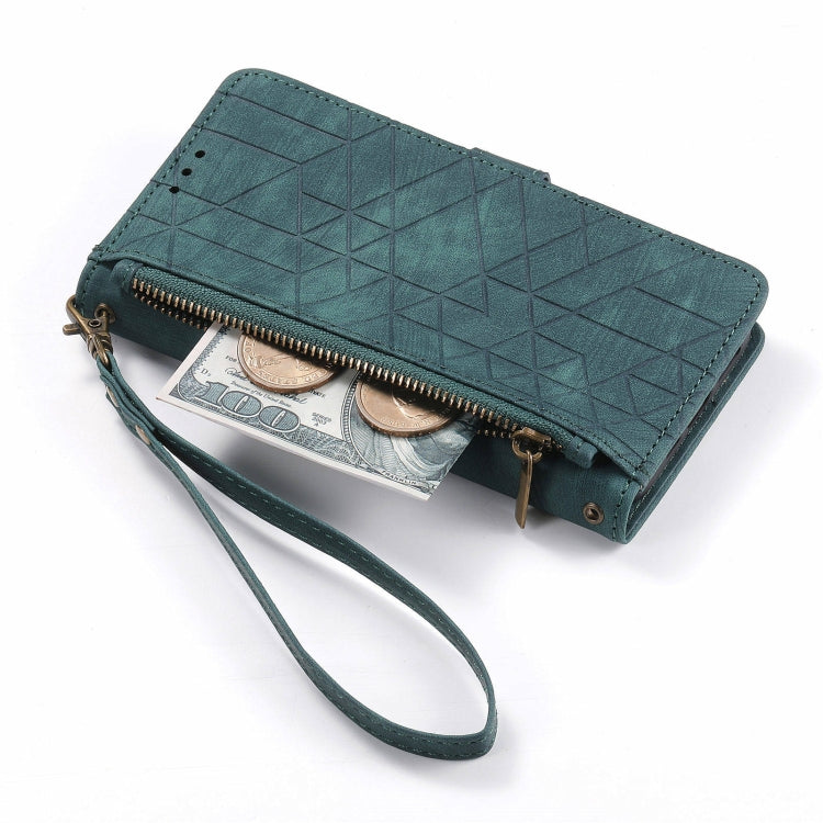 For Xiaomi 13 lite Geometric Zipper Wallet Side Buckle Leather Phone Case